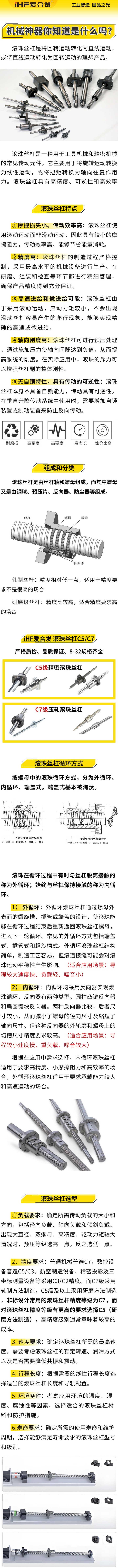 愛合發(fā)：機械神器，滾珠絲杠分類與特點